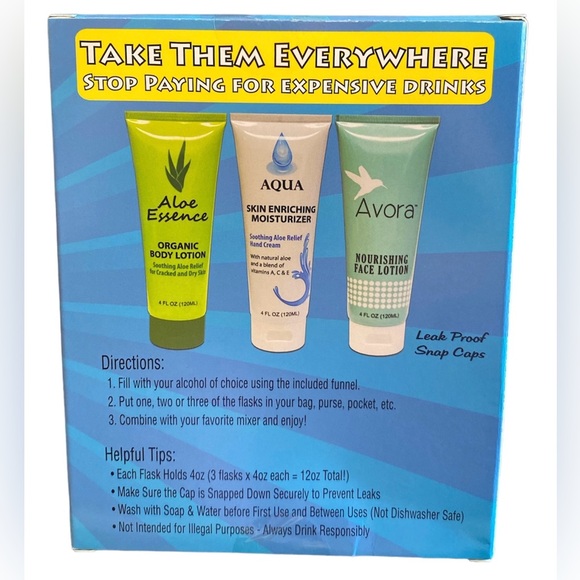 GoPong Hidden Lotion Flask, Bring Alcohol Anywhere, 3-Pack - New! - Picture 8 of 8